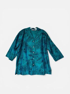 Chico's Beaded Embroidered Silk Jacket
